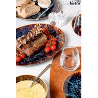 Plat de service Resto brun bleu - Visuel 0